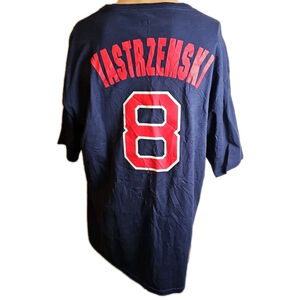 Carl Yastrzemski #8 Boston Red Sox Majestic MLB Shirt Adult Size XL Blue